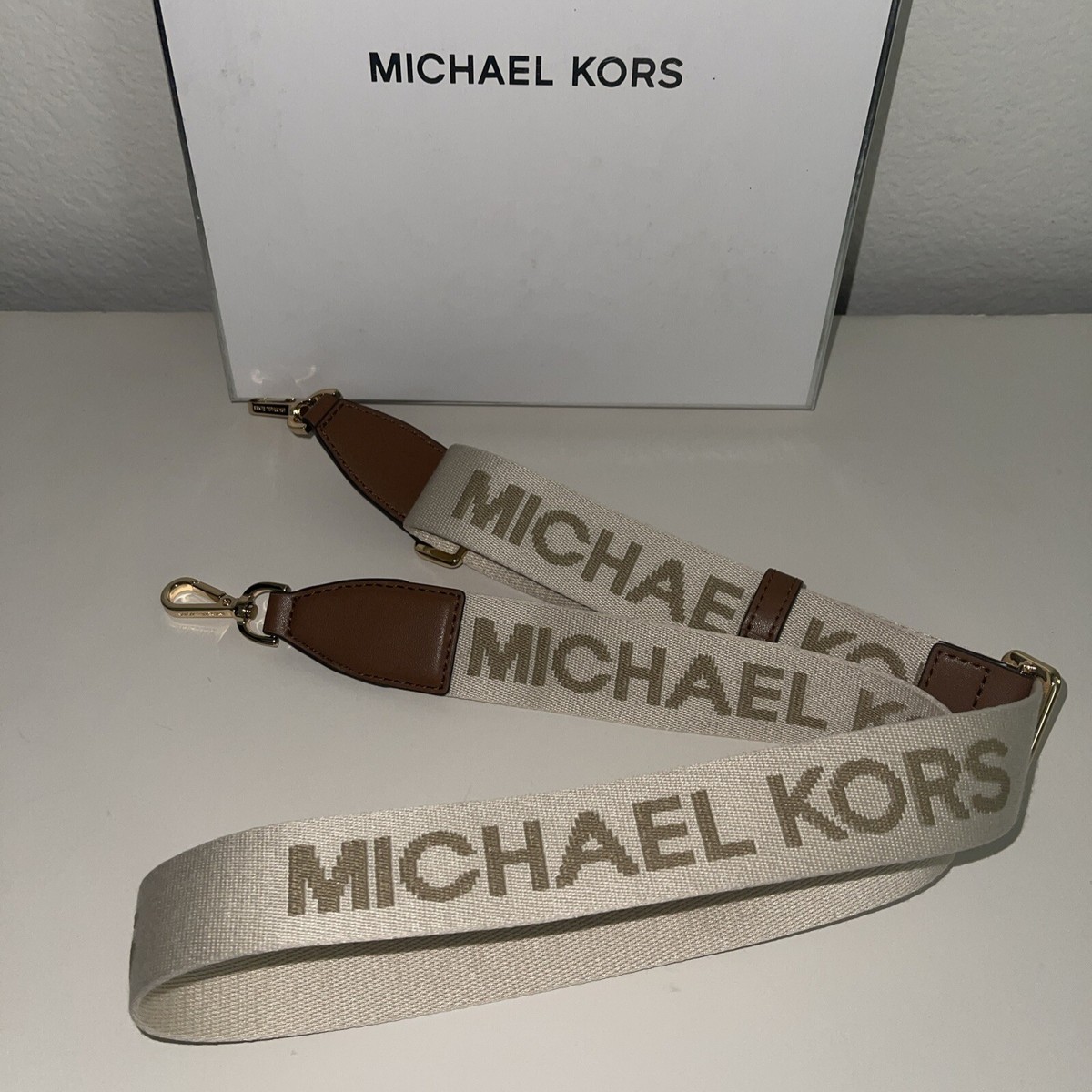 NEW MICHAEL KORS LOGO Crossbody Replacement Logo Webbing NEW MICHAEL KORS LOGO Crossbody Replacement Logo Webbing