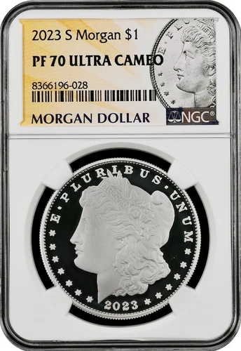 2023-S  MORGAN  US Mint Silver Dollar,   PF70 by NGC,   an EXCEPTIONAL coin!!!!