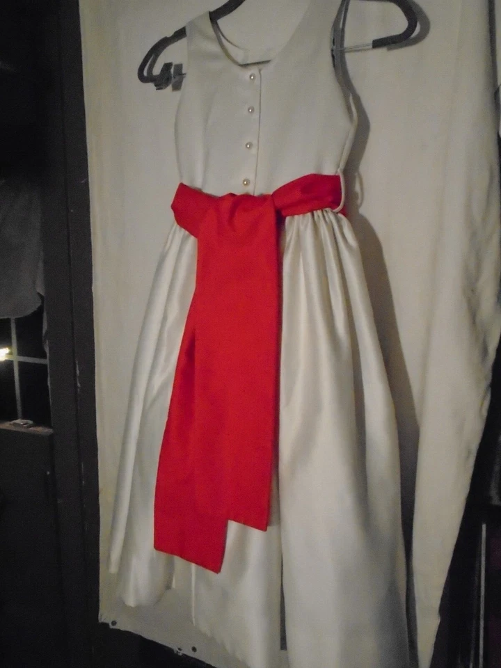 Vestido de satén blanco formal de Girls Us Angels, comunión, boda talla 8 Foto 2 de 4