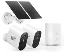 AOSU 2K Security Cameras Outdoor Wireless, 166° Ultra-Wide-Angle, Solar Powered