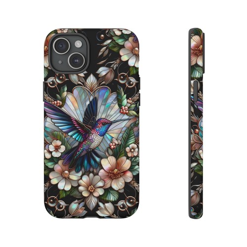 Hummingbird Phone Case, Faux Mother of Pearl Design | X122 - 第 46/272 張圖片