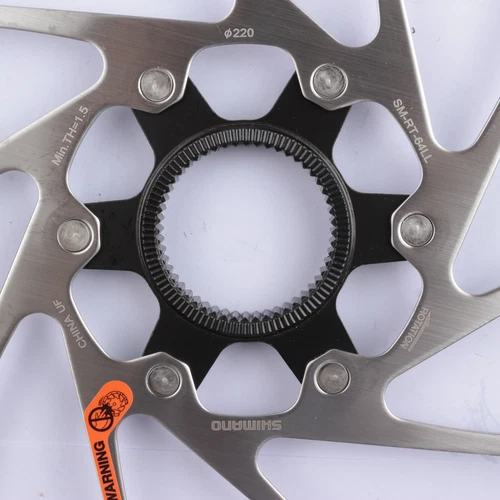 Shimano Deore SM RT64 Rotore freno a disco blocco centrale 160 180 203 mm 220 mm MTB Strada - Foto 5 di 7
