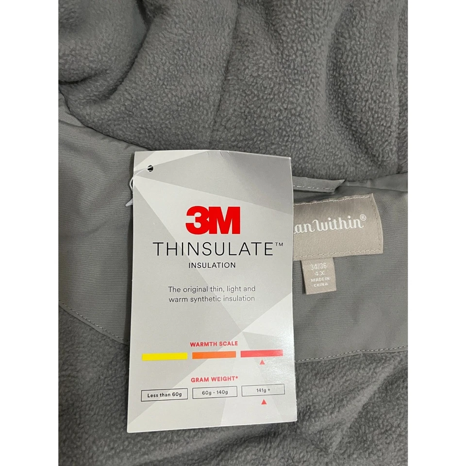 ЖЕНЩИН в серый 3M с капюшоном Thinsulate изоляции пальто с искусственным мехом | размер 4 x - Изображение 4 из 4