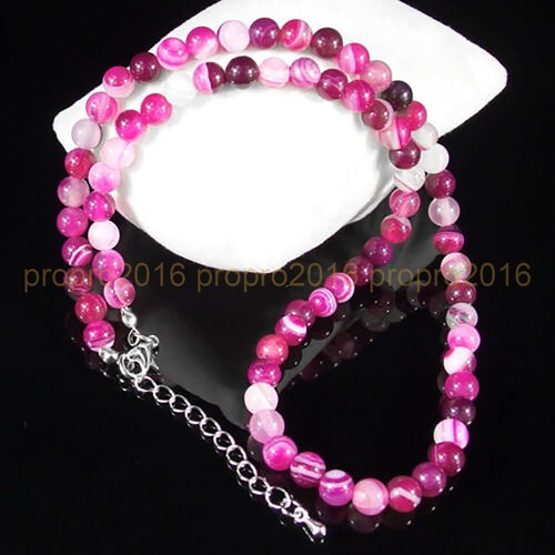 Exquisito collar de perlas de piedras preciosas redondas multicolores naturales de 6 mm joyería - Imagen 80 de 159