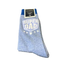 Club Room Men's Crew Socks Super Dad Father 1 Pair One Size Blue
