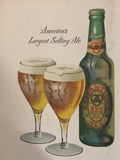 1947 BALLANTINE ALE PRINT ADVERT  America's Largest Selling Ale BALLANTINE