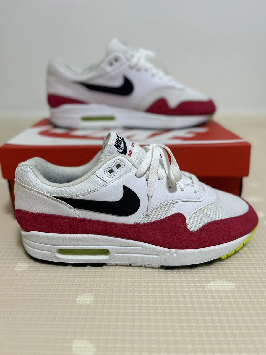 Nike air max 1 white black volt 2025 rush pink