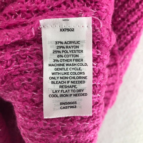 Melrose & Market Sweater Girls' Large (10/12) Fuchsia Pink Crewneck Longsleeve - Picture 8 of 8