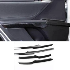 For Toyota Camry 21-22-2024 Carbon Fiber Inner Door Panel Bezel Cover Trim 4PCS