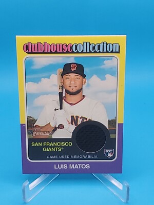Luis Matos 2024 Topps Heritage RC #CCR-LMA Clubhouse Collection Jersey Relic