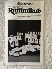 THE ORIGINAL RUMMIKUB No. 400 Game Pressman 1985 Rummy NEW UNUSED