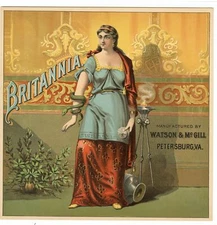 BRITANNIA Caddy Crate Label || WATSON & McGill, Antique