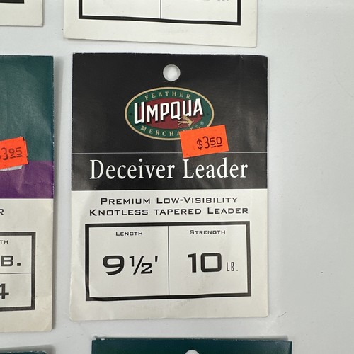 23 Packungen Umpqua Federvorfach Fluorocarbon Betrüger Sinkschnur konisch - Bild 8 von 23