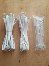 30Ft 12V DC Extension Cable 2 Pack 2.1Mm X 5.5Mm 5521 Power Supply Adapter Flat