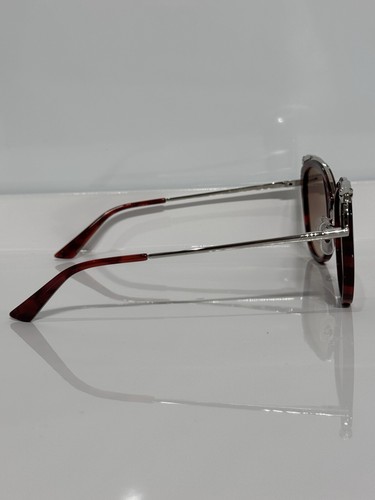 Cartier CT0150SA 300 Red Havana Silver Metal Woman’s Sunglasses 58mm - Picture 3 of 7