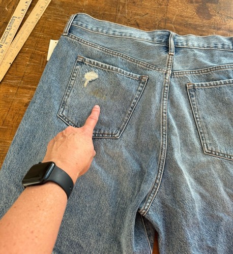Aeropostale pantaloncino donna denim skater taglia 18 100% cotone, invecchiato LEGGI nuovo - Foto 8 di 10