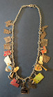 Bracelet State Souvenirs 19 Charms Vintage Enamel & Sterling Charm Necklace
