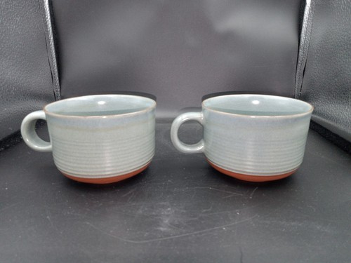 Tazze artigianali in gres forno (2) Staffordshire Potteries Limited Inghilterra blu - Foto 4 di 8