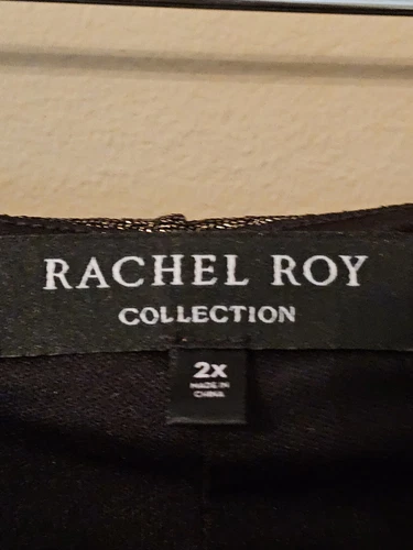 Rachel Roy 女式长袖金色黑色长裙加大码 2x 全新带标签 139 美元 - 第 8 张/共 9 张