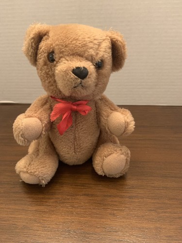 Rare Vintage 1983 DAKIN Teddy Bear JOINTED Stuffed Plush Animal Toy 8 inch.