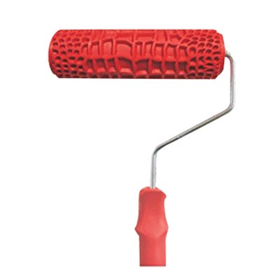 Rubber Roller Decorative Art Roller Texture Roller with Handle for Home