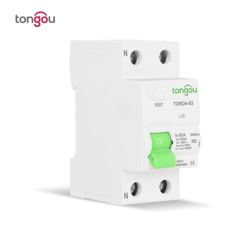Disyuntor de corriente residual electromagnética tipo A RCD 2P63A 30mA 6KA RCCB - Imagen 4 de 6