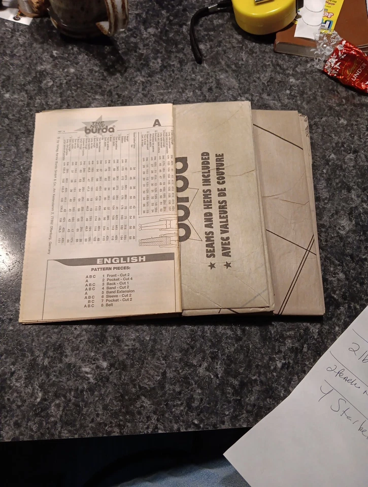 Burda EASY 5223 Unisex Bath Robe & Tie Belt, 3 Lengths Adult Sizes NEW UNCUT FF  - Image 4 of 4