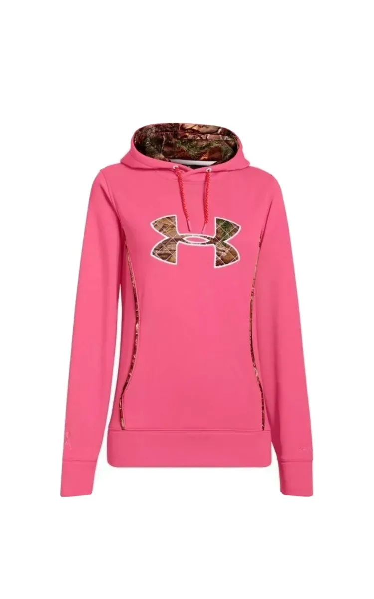 Fielmente arrebatar Oblea Under Armour Storm Sweatshirt Camo Logo Hoodie Fleece Womens Small Hot Pink  | eBay