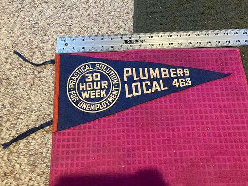 Local 463 Union Klempner WIMPEL praktische Lösung für Arbeitslosigkeit 30 Stunden Woche