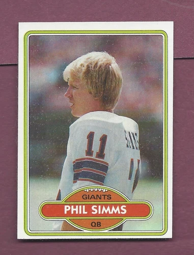 SHARP PACK FRESH 1980 TOPPS #225 PHILS SIMMS RC ROOKIE CARD  .99 SHIPPING X938