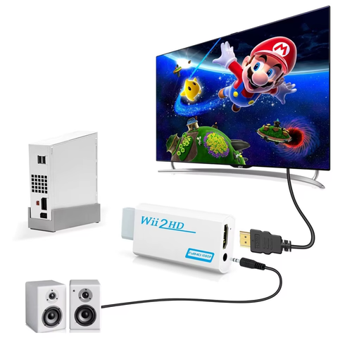 Full HD 1080P Wii zu HDMI-kompatibler Konverter-Adapter Wii2HDMI-kompatibler - Bild 4 von 7