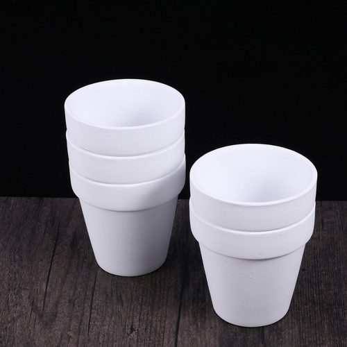 10Pcs 8x8CM Small White Terracotta Pot Clay Ceramic Pottery Planter Cactus - Picture 4 of 12
