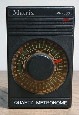 Matrix - MR500 Quartz Metronome Vintage Built In Back Stand - Tested Works