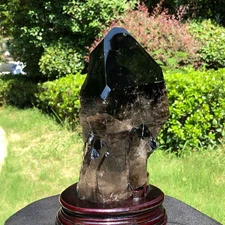 6.82LB Natural Rare Beautiful  Tea Black QUARTZ Crystal  Mineral Specimen 1761