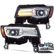 VLAND For 2014-2022 Jeep Grand Cherokee Projector LED Headlights w/Startup LH+RH