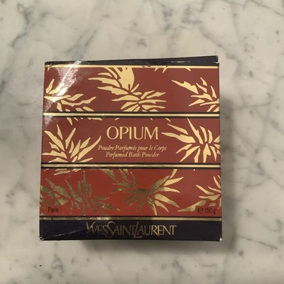 Vintage Yves Saint Laurent OPIUM Perfumed Dusting Bath Powder  5.2 oz Unused NOS
