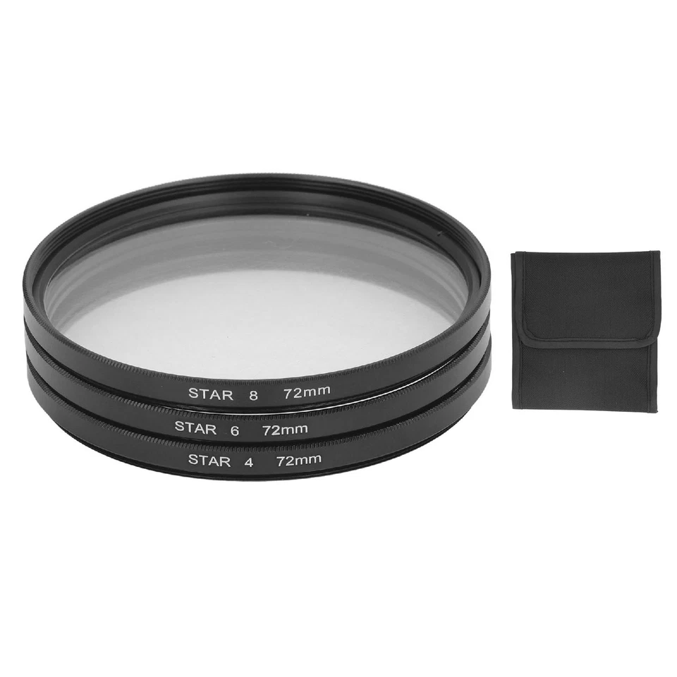 3x 72mm Star Filter Kit 4 Points 6 Points 8 Points Slim Variable F BEA - Image 3 of 4