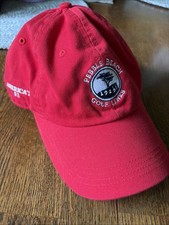 Pebble Beach Adjustable Golf Hat Cap Strapback Red