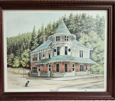 Original Marie Graves Art, "Wallace Depot". See Description For Details