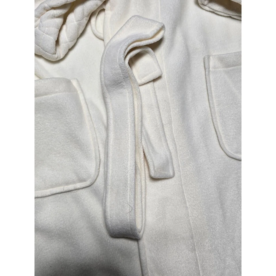 Bata de campo Victoria's Secret M/L blanca crema polar acogedora cómoda Foto 3 de 4