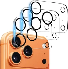 3 Pack Camera Lens Protector for iPhone 17 Pro 17 Max, Clear 