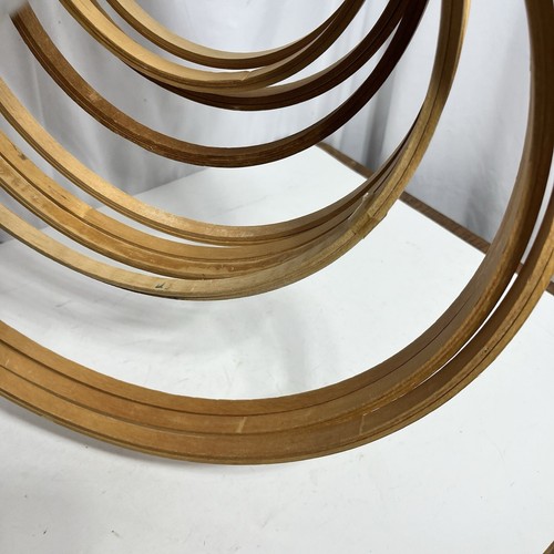13 cerchi in legno vintage trapuntatura ricamo cucito da 8 a 16 in tondo ovale - Foto 3 di 9