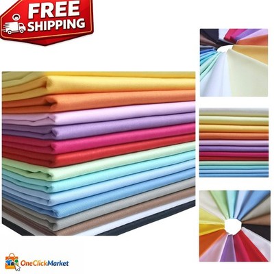 16 Solid Color Cotton Fabrics - 18 x 22 Inches, Perfect for Quilting & Crafts