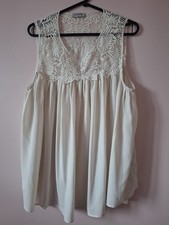 Soon Sleeveless Lace White Camitop | Size 18 Womens Uk Brand New No Tags