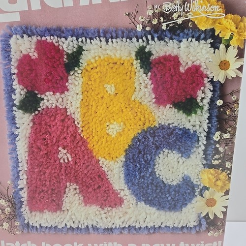 ABC Hearts Latchkits Vintage Latch Hook Rug Betty Wilkinson Hearts - Picture 2 of 3