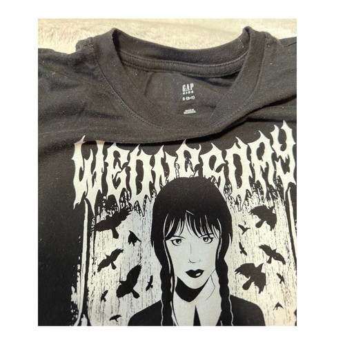 Girls Wednesday Addams shirt, Gap Kids Small - Picture 3 of 4