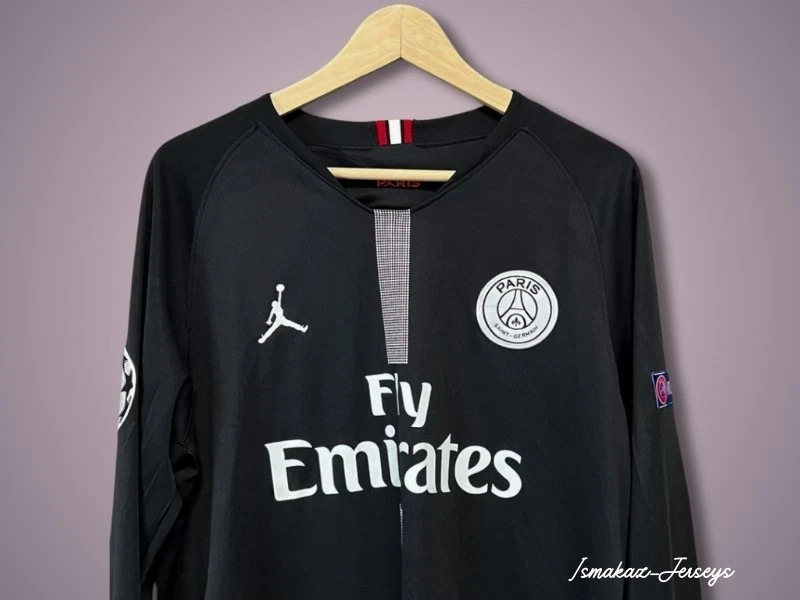 Camiseta preta manga longa Neymar JR #10 PSG 2018-2019 Liga dos Campeões - Imagem 4 de 4