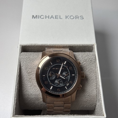 Michael Kors Men's Runway Quartz Chronograph Rose Gold Stainless Steel Watch