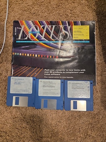 Lotus 123 Business Computing Series 3,5" et catalogue Lotus Selects automne 1990