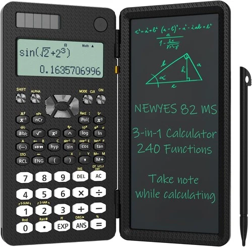NEWYES 82MS Scientific Calculator, Engineering 240 Funktionen, Black